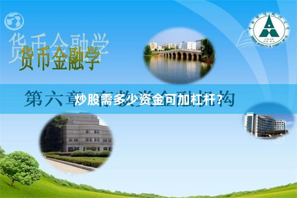 炒股需多少资金可加杠杆？